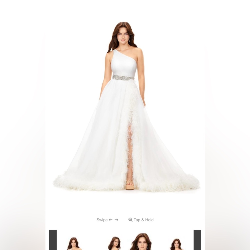 NWT White size 2 Ashley Lauren Ball gown for teen pageant